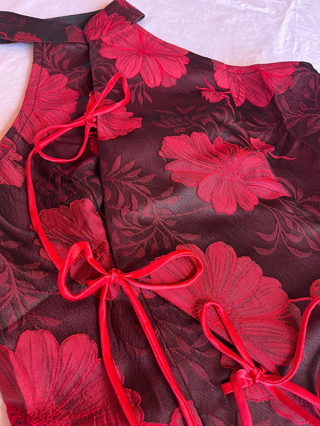 Top Sakura Flores rojo
